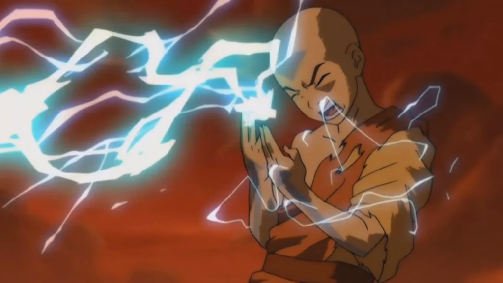 Lightning Redirection by Aang